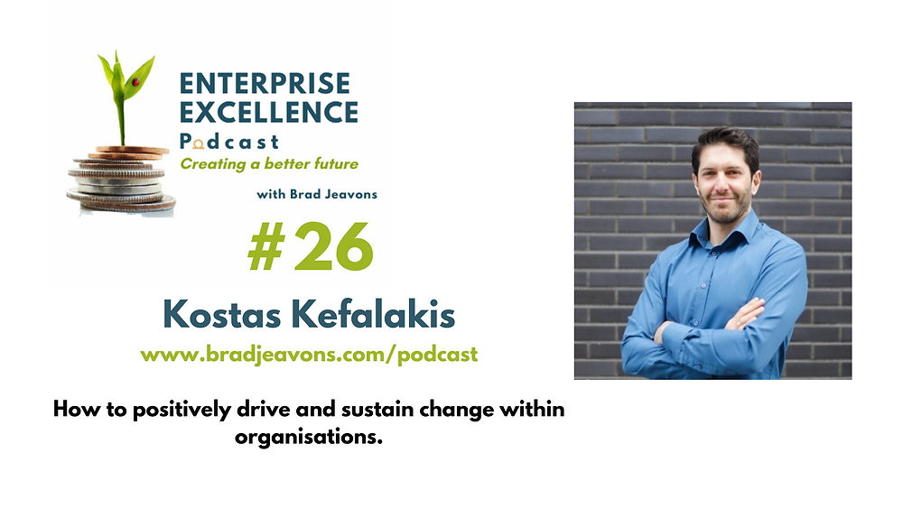 #26 Tailoring your change journey approach with a fun approach with Kostas Kefalakis.