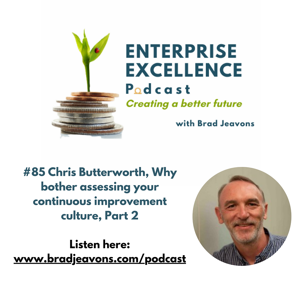 #85 Chris Butterworth, Why Bother to assess your continuous improvement culture, part 2.